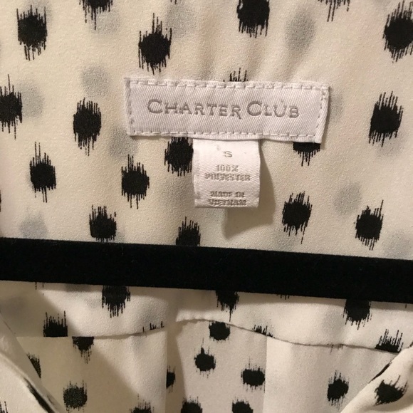 Charter Club Polka Dot Chiffon Roll-Tab - Picture 5 of 5